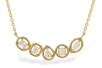 B329-88282: NECKLACE .50 TW FANCY CUT DIAS (18")