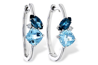 D329-85546: EARRINGS 1.82 TW BLUE TOPAZ 1.86 TGW