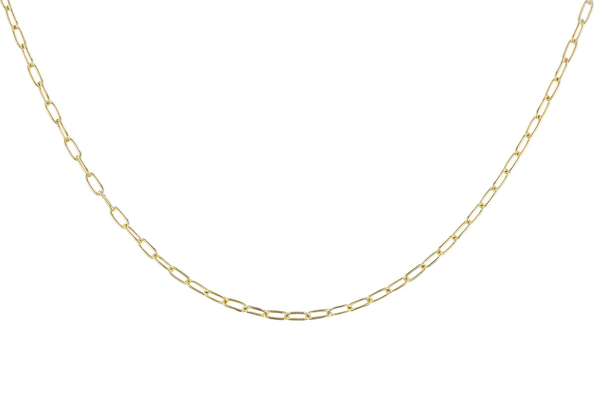 E328-96536: PAPERCLIP SM (8IN, 2.40MM, 14KT, LOBSTER CLASP)