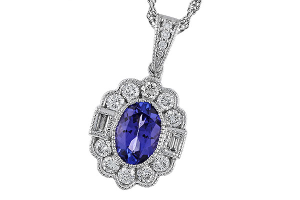 E329-82873: NECKLACE .80 TANZANITE 1.15 TGW (7x5MM OV)