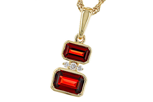 F329-83782: NECK .98 TW GARNET 1.01 TGW