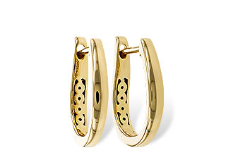 F329-87427: GOLD EARRINGS (15MM)