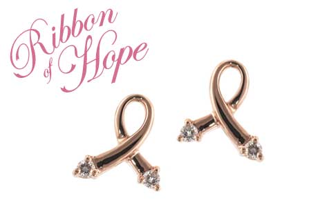 G055-35591: PINK GOLD EARRINGS .07 TW