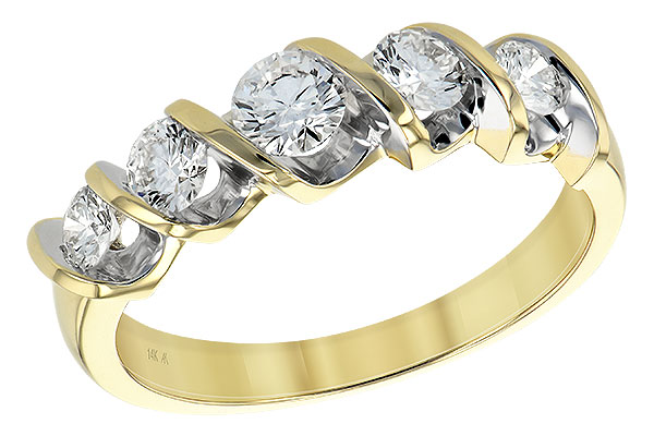 K148-06454: LDS DIA WED RING .75 TW