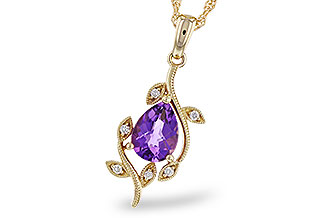 L329-84681: NECKLACE .88 AMETHYST .93 TGW (8x6MM AMY)