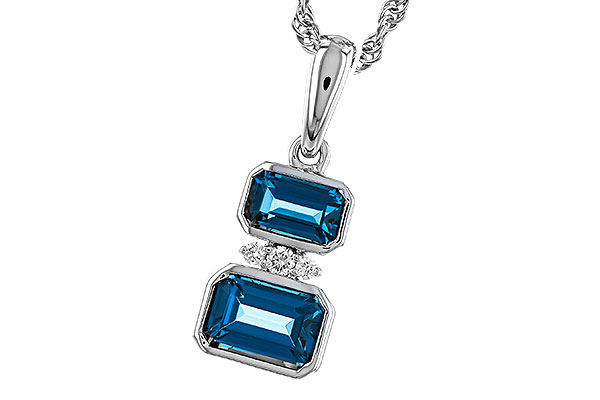 M329-83781: NECK .95 TW LONDON BLUE TOPAZ .98 TGW